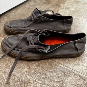 Vans Gray Boat Shoes Slip-On Style